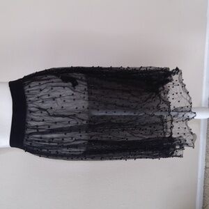Zara mesh tulle beaded skirt